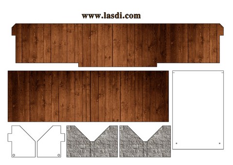 château fort en carton à imprimer sol intérieur avec pont