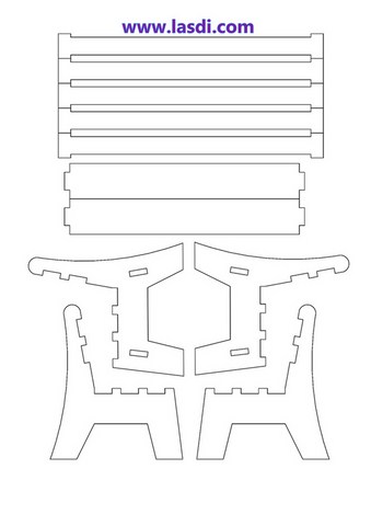 banc support téléphone en carton à imprimer modèle blanc