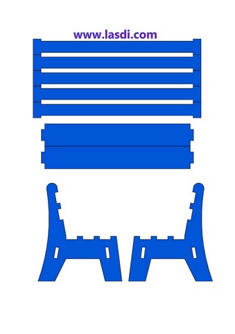 banc support téléphone en carton à imprimer modèle bleu 1