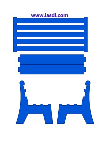 banc support téléphone en carton à imprimer modèle bleu 2