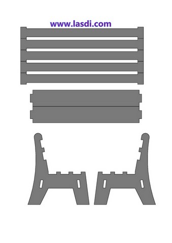 banc support téléphone en carton à imprimer modèle gris 1