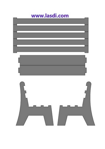 banc support téléphone en carton à imprimer modèle gris 2