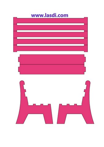 banc support téléphone en carton à imprimer modèle rose 2