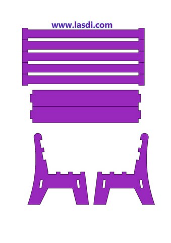 banc support téléphone en carton à imprimer modèle violet 1