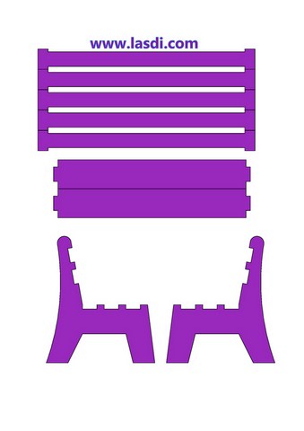 banc support téléphone en carton à imprimer modèle violet 2
