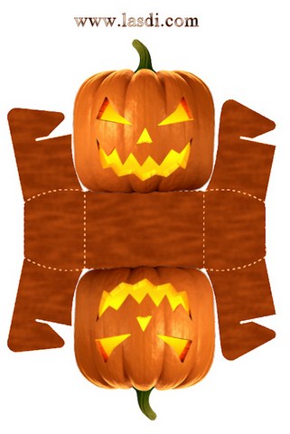 boîte à bonbons Halloween à imprimer citrouille patron