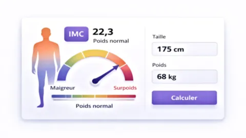 Suivi santé avec graphique d’évolution des données