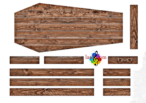 cercueil en carton à imprimer texture bois 1 