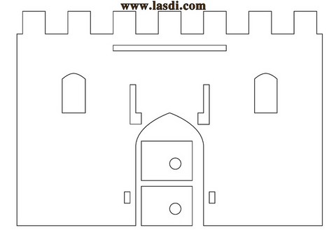 château fort en carton à imprimer face avant