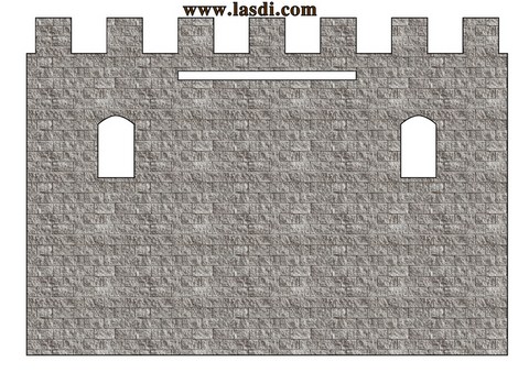 château fort en carton à imprimer grands murs texture pierre