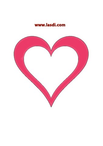 cadre cœur en carton à imprimer modèle simple