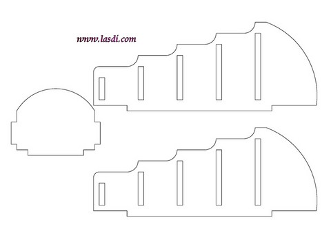 range télécommande en carton à imprimer côtés