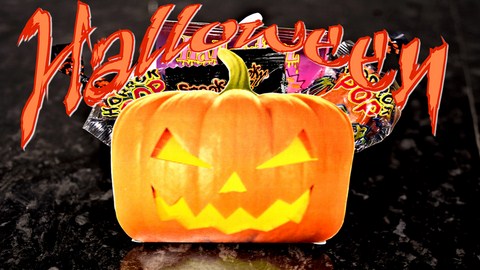 création d'une boite a bonbons en tête de citrouille pour halloween