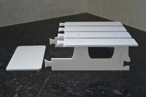 luge apéritif en carton rallonge assemblée