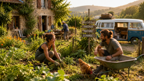Être logé contre aide dans une ferme ou un hébergement nature