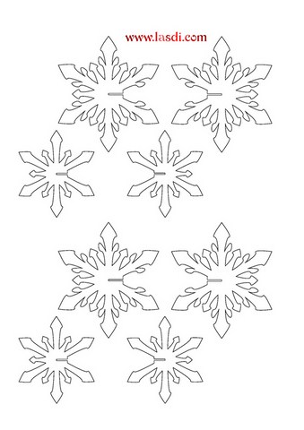 boules de noël en carton à imprimer flocons décoratifs