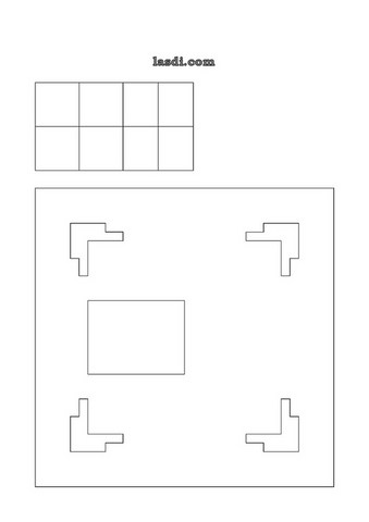 lanterne chinoise en carton à imprimer base structure 2