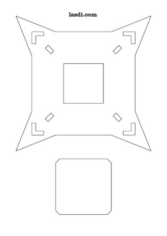 lanterne chinoise en carton à imprimer structure décoration