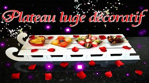 création d'un présentoir en forme de luge comme plateau déco de noël