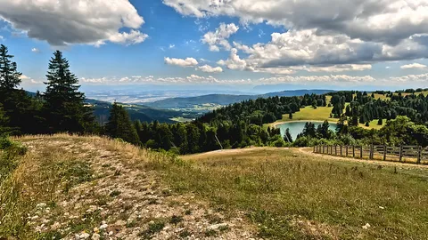 Paysage de montagne à Métabief dans le Haut-Doubs