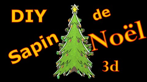 création d'un sapin en carton pour Noël, DIY