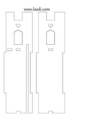 château fort en carton à imprimer tours deux côtés