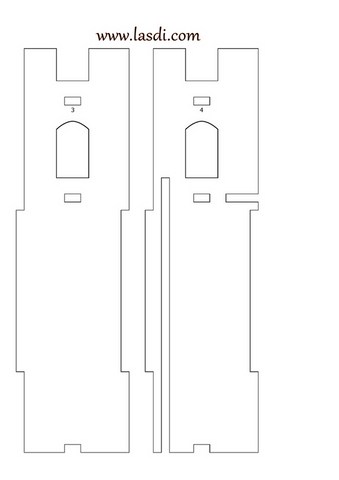 château fort en carton à imprimer tours deux autres côtés