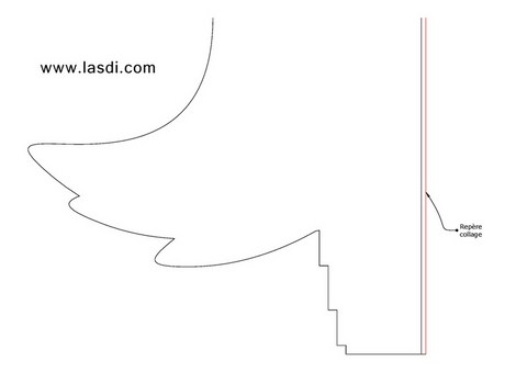 sapin de noël en carton à imprimer gabarit 1