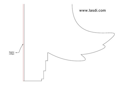 sapin de noël en carton à imprimer gabarit 2