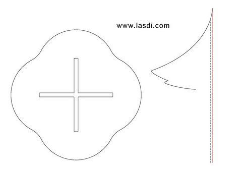 sapin de noël en carton à imprimer pièce support 1