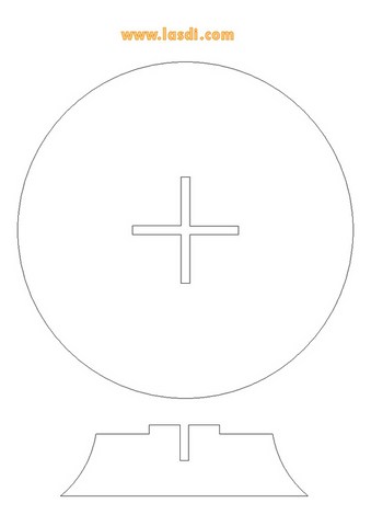 présentoir sapin de noël en carton à imprimer rond 1