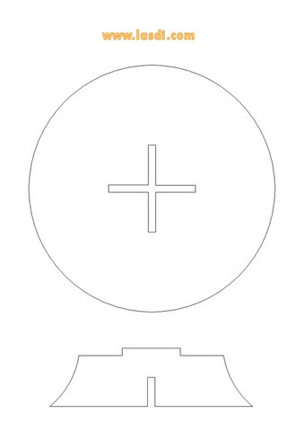 présentoir sapin de noël en carton à imprimer rond 2