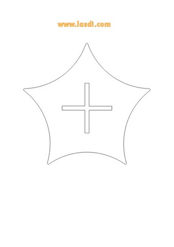 présentoir sapin de noël en carton à imprimer étoile 3