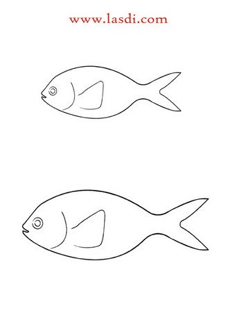 poisson d’avril à imprimer modèle simple à colorier