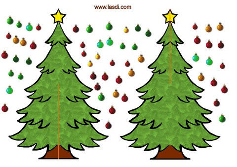 sapin de noël en carton à imprimer avec boules