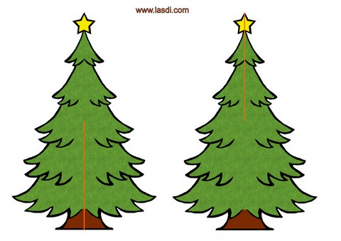 sapin de noël en carton à imprimer texture décorative