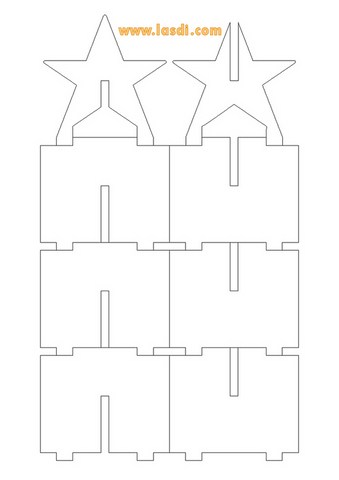 présentoir sapin de noël en carton à imprimer structure